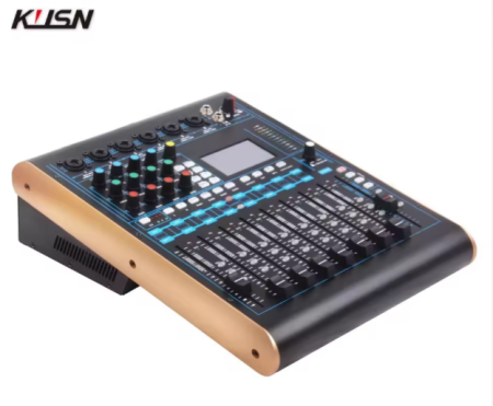 KF-16 16 Channel 4 Group Professional Audio Mixing Console Digital Sound Mixer Console with 4.3-inch Touchscreen Display USB