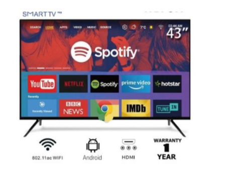 Sonix 43 Inches Super HD Android Smart Frameless TV + Wall Hanger