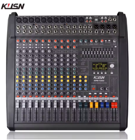 Original Powermate 1000 W *2 Power Amplifier Mixer 10 Channel Compact Professional Digital Mixing Audio PM 1000-3 Powered Mixer