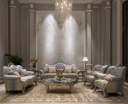 Manufacturers European Style Fabric Sectional Living Room Sofa Antique Classic Couch Living Room Sofa Set