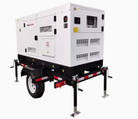 40kVA 50kVA 60kVA 80kVA Silent Diesel Generator on Trailer Portable to Use with 2 Wheels